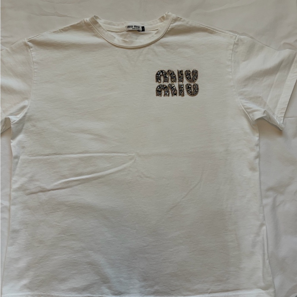 Miu Miu white T-Shirt with Logo